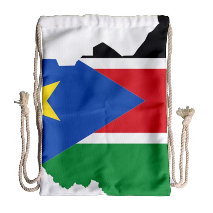 South Sudan Flag Map Geography Drawstring Bag (Large)