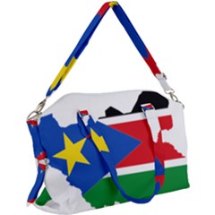 South Sudan Flag Map Geography Canvas Crossbody Bag