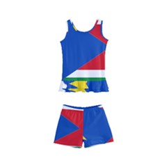 South Sudan Flag Map Geography Kids  Boyleg Swimsuit by Sapixe