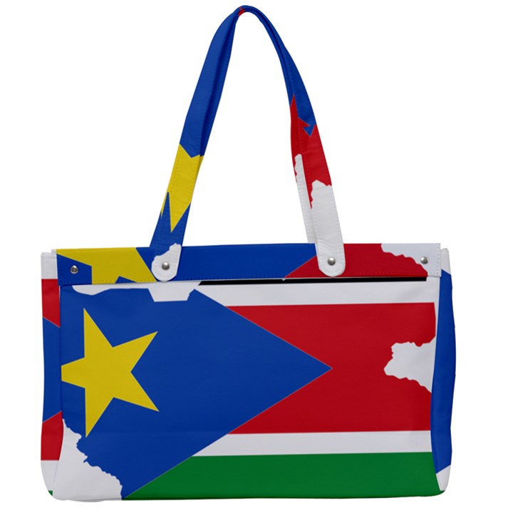 South Sudan Flag Map Geography Canvas Work Bag