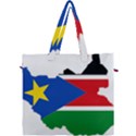 South Sudan Flag Map Geography Canvas Travel Bag View1