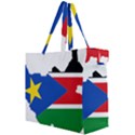 South Sudan Flag Map Geography Canvas Travel Bag View2