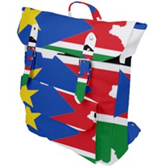 South Sudan Flag Map Geography Buckle Up Backpack by Sapixe