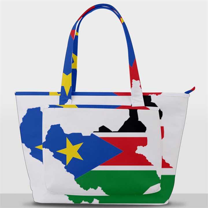 South Sudan Flag Map Geography Back Pocket Shoulder Bag 