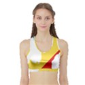 Congo Flag Map Geography Outline Sports Bra with Border View1