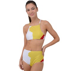 Congo Flag Map Geography Outline High Waist Tankini Set by Sapixe