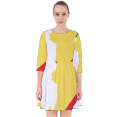 Congo Flag Map Geography Outline Smock Dress by Sapixe