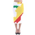 Congo Flag Map Geography Outline Velvet Midi Pencil Skirt View1