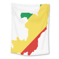 Congo Flag Map Geography Outline Medium Tapestry by Sapixe