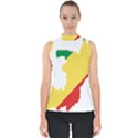 Congo Flag Map Geography Outline Mock Neck Shell Top View1