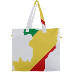 Congo Flag Map Geography Outline Canvas Travel Bag by Sapixe