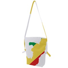 Congo Flag Map Geography Outline Folding Shoulder Bag