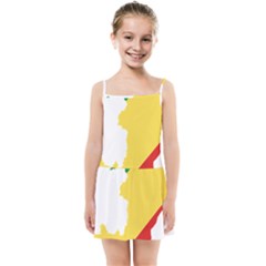 Congo Flag Map Geography Outline Kids  Summer Sun Dress by Sapixe