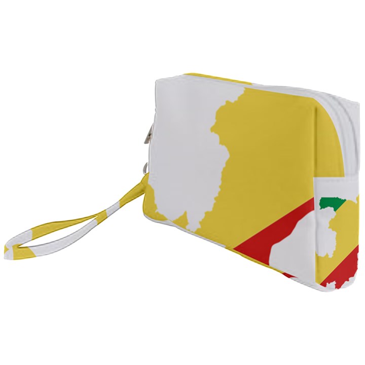 Congo Flag Map Geography Outline Wristlet Pouch Bag (Small)