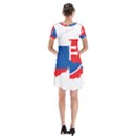 Slovakia Country Europe Flag Short Sleeve V-neck Flare Dress View2