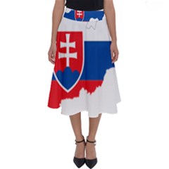 Slovakia Country Europe Flag Perfect Length Midi Skirt by Sapixe