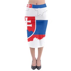 Slovakia Country Europe Flag Midi Pencil Skirt by Sapixe