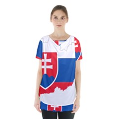 Slovakia Country Europe Flag Skirt Hem Sports Top by Sapixe