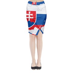 Slovakia Country Europe Flag Midi Wrap Pencil Skirt by Sapixe