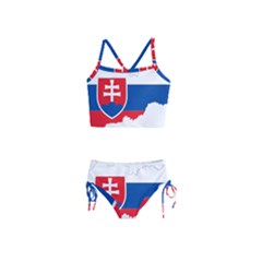 Slovakia Country Europe Flag Girls  Tankini Swimsuit by Sapixe