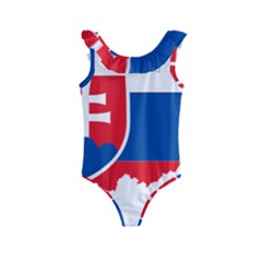 Slovakia Country Europe Flag Kids  Frill Swimsuit by Sapixe