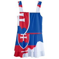 Slovakia Country Europe Flag Kids  Layered Skirt Swimsuit by Sapixe