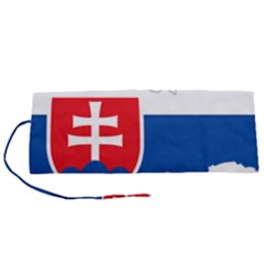 Slovakia Country Europe Flag Roll Up Canvas Pencil Holder (s) by Sapixe