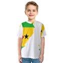 Sao Tome Principe Flag Map Kids  Sport Mesh Tee View1