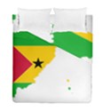 Sao Tome Principe Flag Map Duvet Cover Double Side (Full/ Double Size) View1