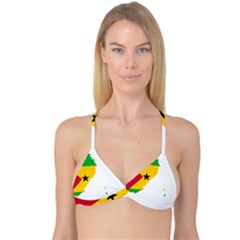 Sao Tome Principe Flag Map Reversible Tri Bikini Top by Sapixe