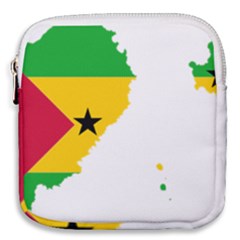 Sao Tome Principe Flag Map Mini Square Pouch by Sapixe