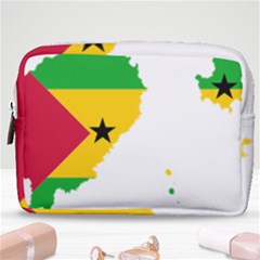 Sao Tome Principe Flag Map Make Up Pouch (medium) by Sapixe