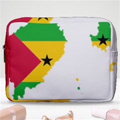 Sao Tome Principe Flag Map Make Up Pouch (large) by Sapixe