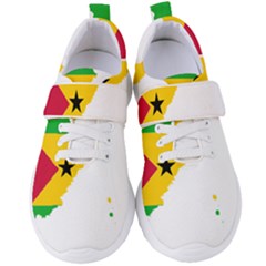 Sao Tome Principe Flag Map Women s Velcro Strap Shoes by Sapixe