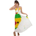 Sao Tome Principe Flag Map Backless Maxi Beach Dress View1