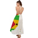 Sao Tome Principe Flag Map Backless Maxi Beach Dress View2