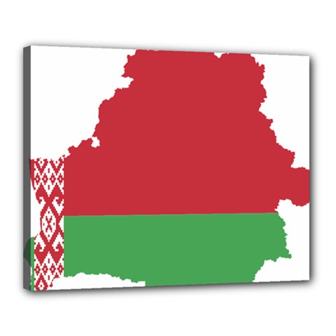 Belarus Country Europe Flag Canvas 20  X 16  (stretched) by Sapixe