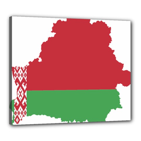 Belarus Country Europe Flag Canvas 24  X 20  (stretched) by Sapixe