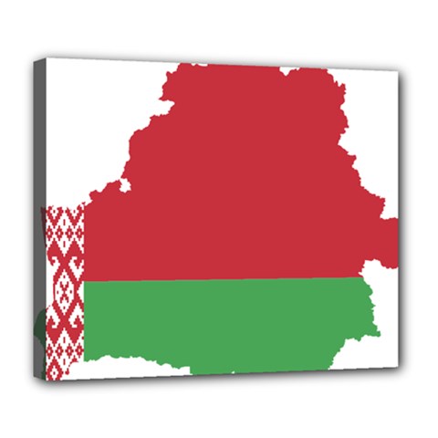 Belarus Country Europe Flag Deluxe Canvas 24  X 20  (stretched) by Sapixe