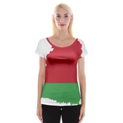 Belarus Country Europe Flag Cap Sleeve Top by Sapixe