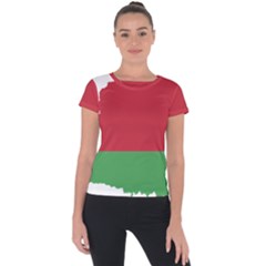 Belarus Country Europe Flag Short Sleeve Sports Top  by Sapixe