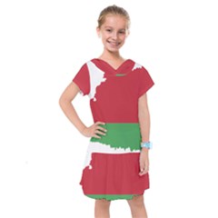 Belarus Country Europe Flag Kids  Drop Waist Dress by Sapixe