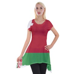 Belarus Country Europe Flag Short Sleeve Side Drop Tunic by Sapixe