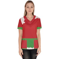 Belarus Country Europe Flag Women s V-neck Scrub Top by Sapixe