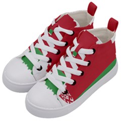 Belarus Country Europe Flag Kids  Mid-top Canvas Sneakers by Sapixe