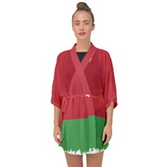 Belarus Country Europe Flag Half Sleeve Chiffon Kimono by Sapixe