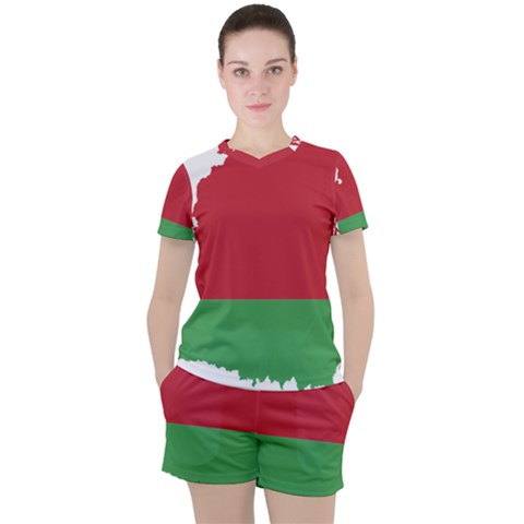 Belarus Country Europe Flag Women s Tee And Shorts Set by Sapixe