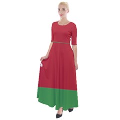 Belarus Country Europe Flag Half Sleeves Maxi Dress