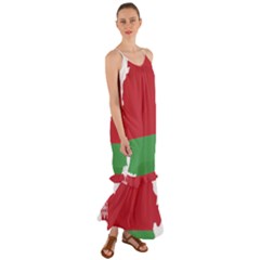 Belarus Country Europe Flag Cami Maxi Ruffle Chiffon Dress