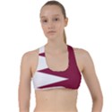 Borders Country Flag Geography Map Qatar Criss Cross Racerback Sports Bra View1